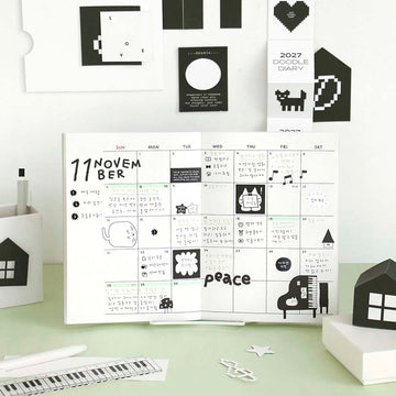 Iconic | Agenda Doodle 2027 Black (Semanal)