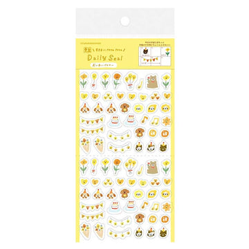 Furukawashiko | Pegatinas Daily Seal Congratulatory Yellow