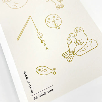 Sikigu | Cuaderno Bloc Dejima A5 Amélie Fontaine White (Cuadros)