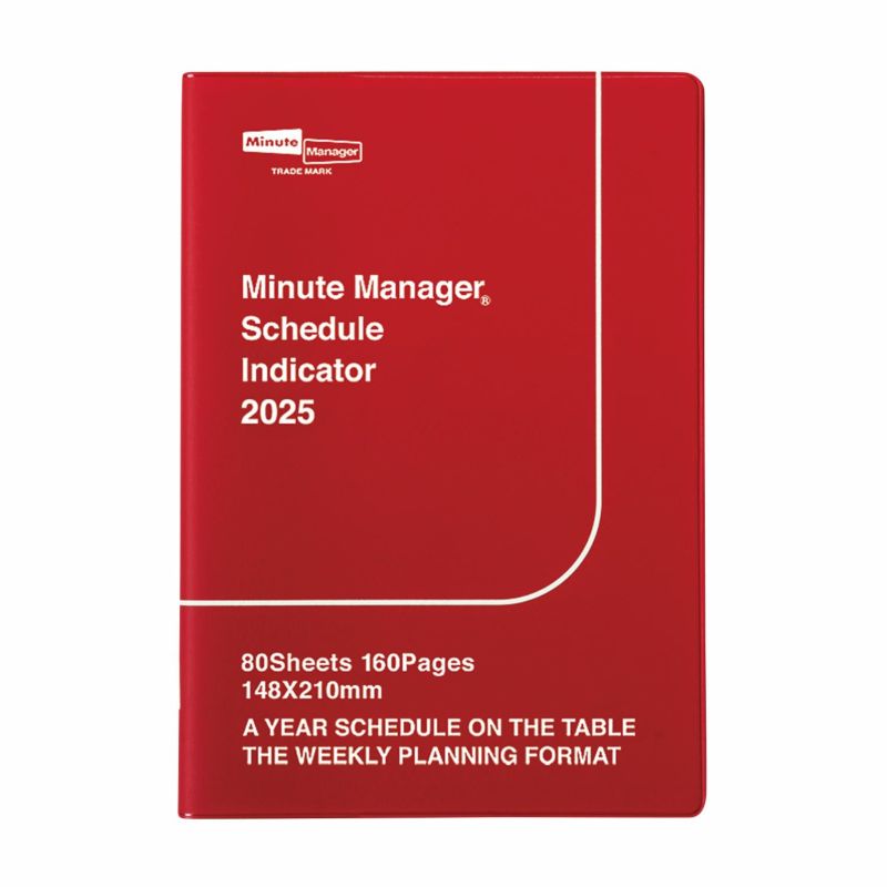 Hightide | Agenda Minute Manager A5 LEFT 2025 Red (Semanal)