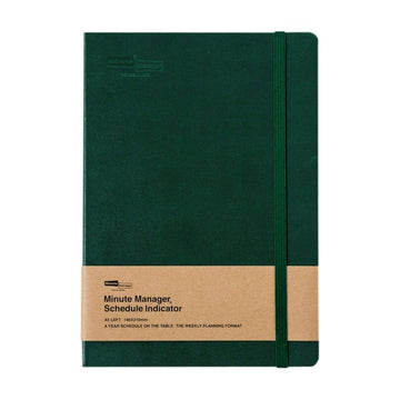 Hightide | Agenda Minute Manager EX A5 LEFT 2025 Green (Semanal)