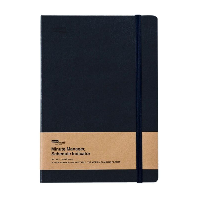 Hightide | Agenda Minute Manager EX A5 LEFT 2025 Navy (Semanal)