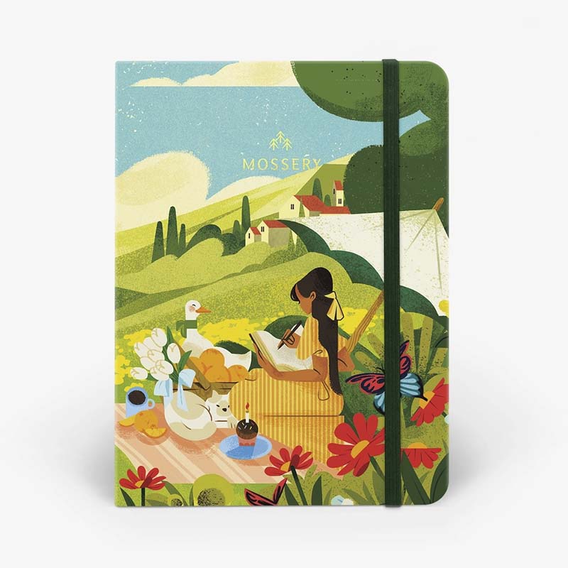 Mossery | Cuaderno Threadbound A5 Diary Picnic (Liso)