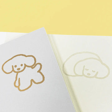 Sikigu | Cuaderno Bloc Dog Square Natsumi Teraoka Gray (Liso)