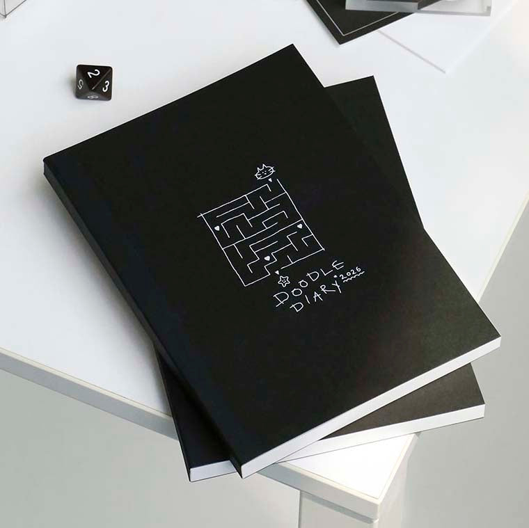 Iconic | Agenda Doodle 2026 Black (Semanal)