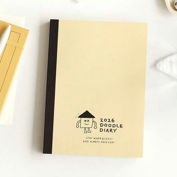 Iconic | Agenda Doodle 2026 Pastel Yellow (Semanal)