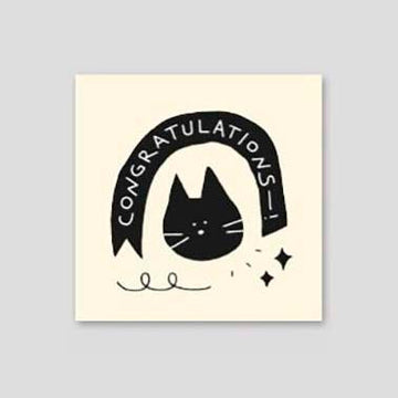 Iconic | Mini Tarjeta de Felicitación Doodle Congratulations Blue