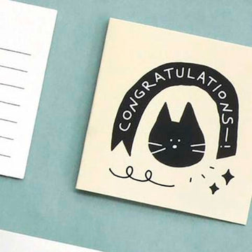 Iconic | Mini Tarjeta de Felicitación Doodle Congratulations Blue