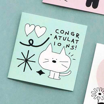 Iconic | Mini Tarjeta de Felicitación Doodle Congratulations Mint