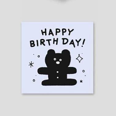Iconic | Mini Tarjeta de Felicitación Doodle Happy Birthday Blue