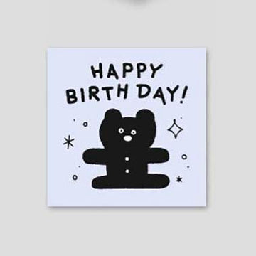 Iconic | Mini Tarjeta de Felicitación Doodle Happy Birthday Blue