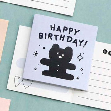 Iconic | Mini Tarjeta de Felicitación Doodle Happy Birthday Blue