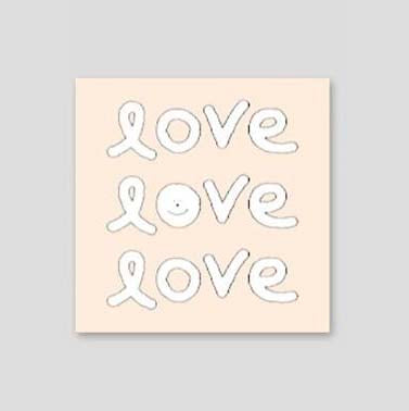 Iconic | Mini Tarjeta de Felicitación Doodle Love Love Love