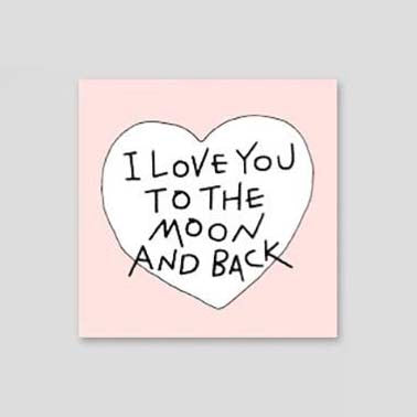 Iconic | Mini Tarjeta de Felicitación Doodle Love You To The Moon