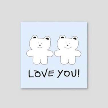 Iconic | Mini Tarjeta de Felicitación Doodle Love You Blue