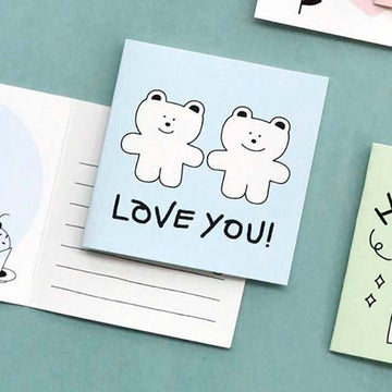 Iconic | Mini Tarjeta de Felicitación Doodle Love You Blue