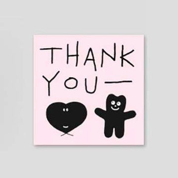 Iconic | Mini Tarjeta de Felicitación Doodle Thank You Pink