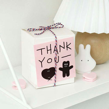 Iconic | Mini Tarjeta de Felicitación Doodle Thank You Pink