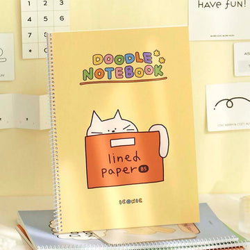 Iconic | Cuaderno Doodle Line B5 Cream Yellow (Rayas)