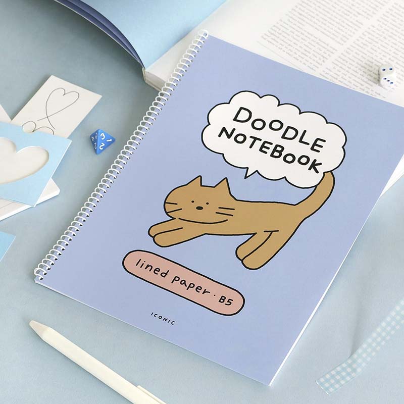 Iconic | Cuaderno Doodle Line B5 Soft Blue (Rayas)
