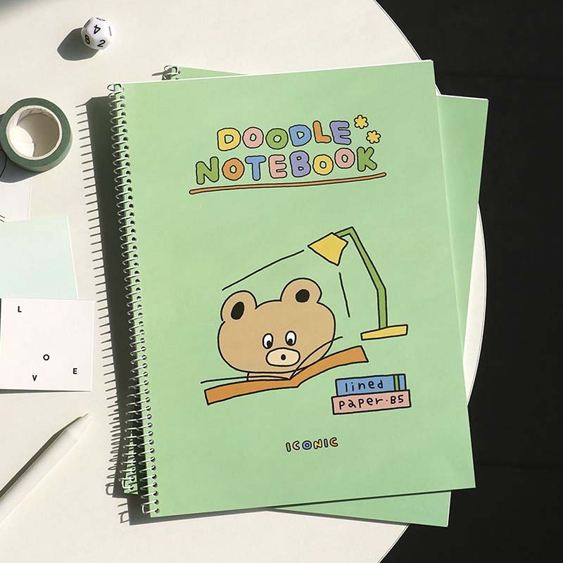 Iconic | Cuaderno Doodle Line B5 Green (Rayas)