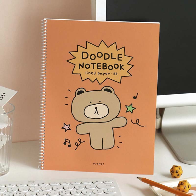Iconic | Cuaderno Doodle Line B5 Orange (Rayas)