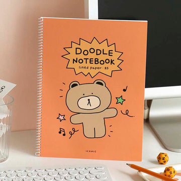 Iconic | Cuaderno Doodle Line B5 Orange (Rayas)