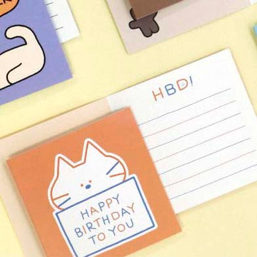 Iconic | Mini Tarjeta de Felicitación Doodle Happy Birthday To You Orange