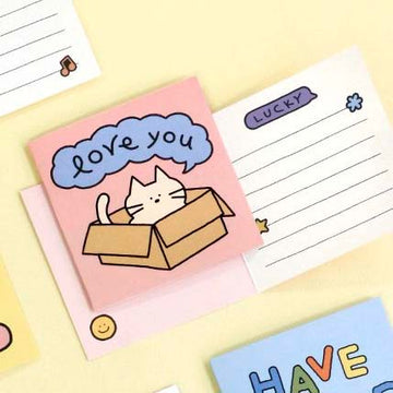 Iconic | Mini Tarjeta de Felicitación Doodle Love You Pink