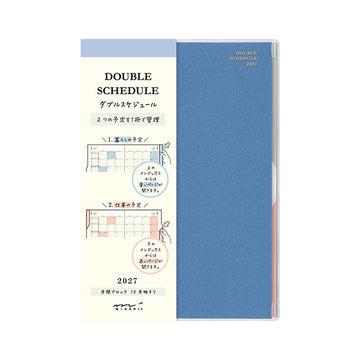 Midori | Agenda Double Schedule B6 Blue 2027 (Mensual)