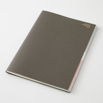Midori | Agenda Double Schedule B6 Progress Gray 2027 (Mensual + Proyectos)