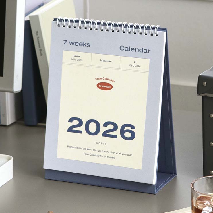 Iconic | Calendario Flow Desk 2026