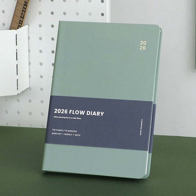 Iconic | Agenda Flow B6 2026 Vintage Mint (Semanal)