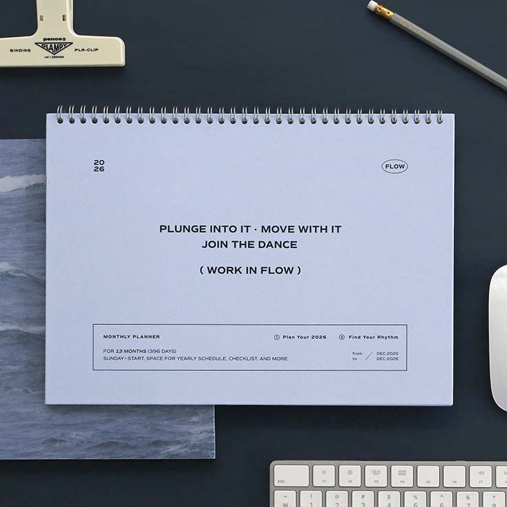 Iconic | Calendario de Sobremesa Flow 2026 Powder Blue