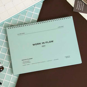 Iconic | Calendario de Sobremesa Flow 2027 Soft Mint
