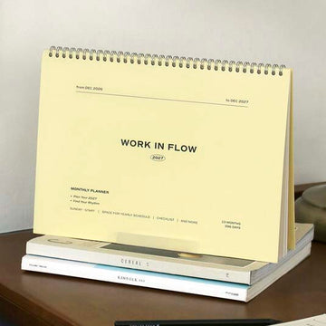 Iconic | Calendario de Sobremesa Flow 2027 Cream Yellow