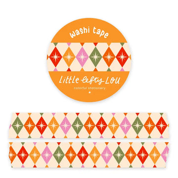 Little Lefty Lou | Fall Starburst Harlequin Washi Tape