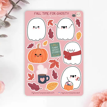 My Sweet Paper Card | Pegatinas Fall Time For Ghosty