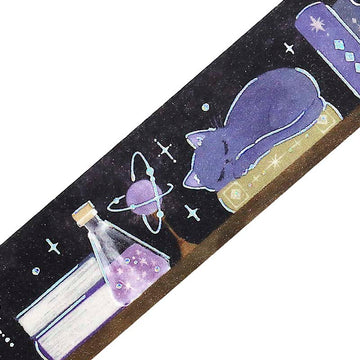 BGM | Foil Fantasy Bibliophile Cat Washi Tape