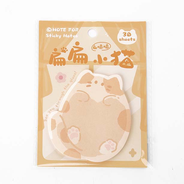 Note for | Adhesive notes Flat Cat Orange Cat