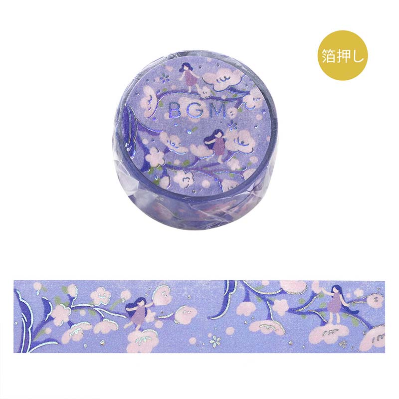 BGM | Foil Flower Story Light Purple Washi Tape