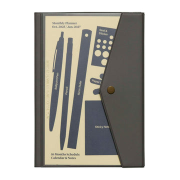 Hightide | Agenda Fugen A5 2026 Charcoal Gray (Mensual)