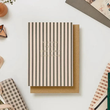 Katie Leamon | Green Stripe Xmas Card