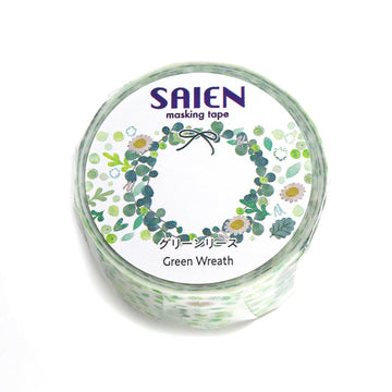 Saien | Green Wreath Washi Tape