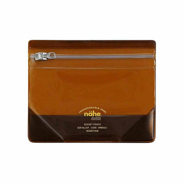 Nahe | Estuche Gusset Pouch Clear S Brown