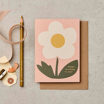 Katie Leamon | Tarjeta de Cumpleaños Happy Birthday Flower