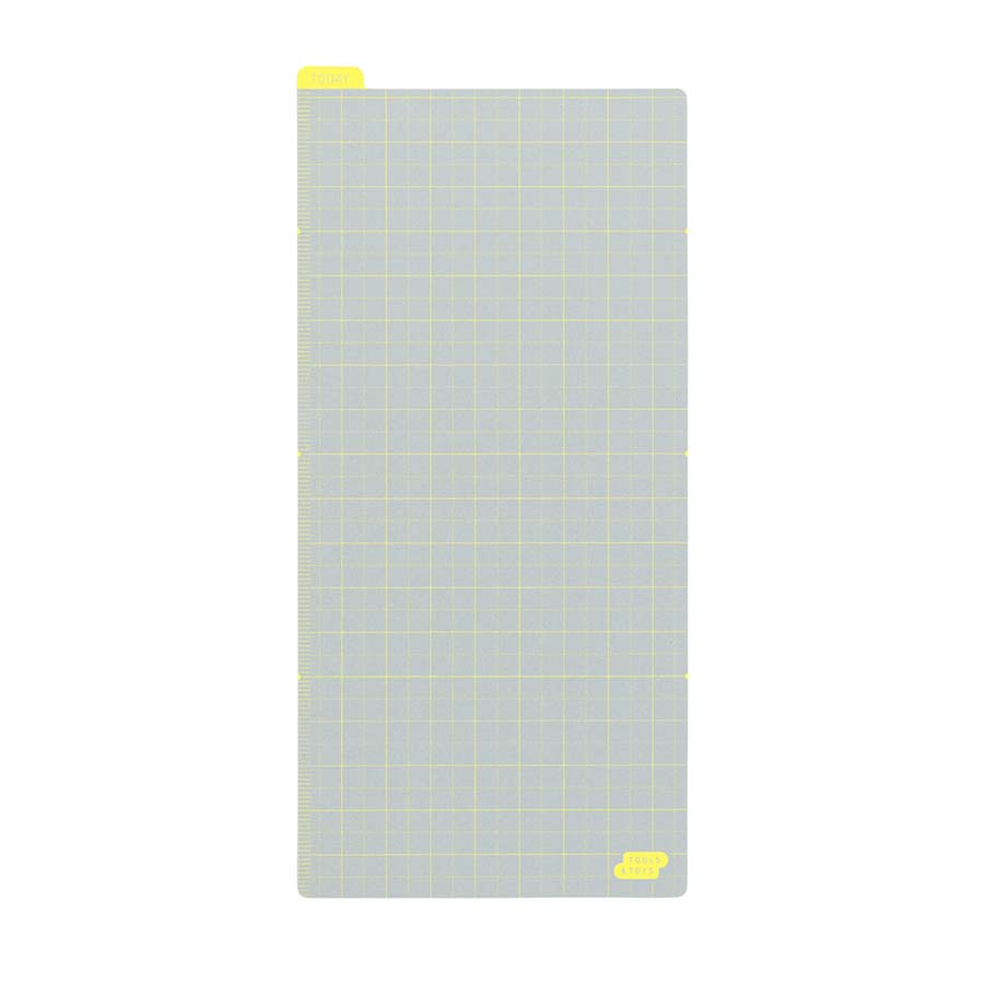 Hobonichi | Plantilla de Escritura Pencil Board Weeks Ice Gray x Yellow