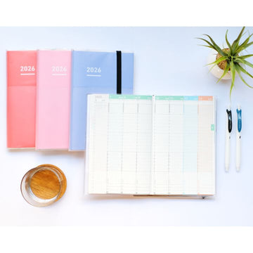 Kokuyo | Set Agenda JIBUN TECHO 2026 First Kit B6 Slim Violet (Semanal)