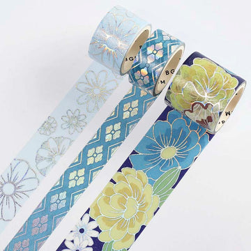 BGM | Set de Washi Tapes Kimono Colors Cobalt Blue