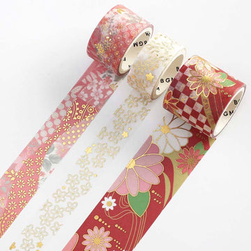 BGM | Set de Washi Tapes Kimono Colors Crimson Blossom